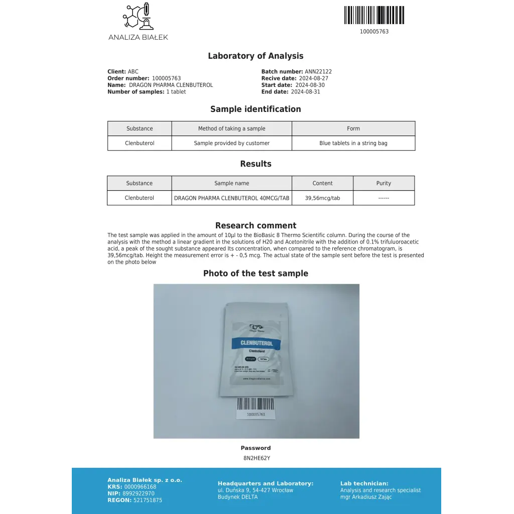 Clenbuterol 40mcg