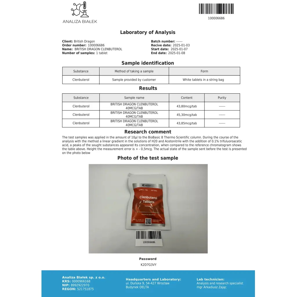Clenbuterol Tablets